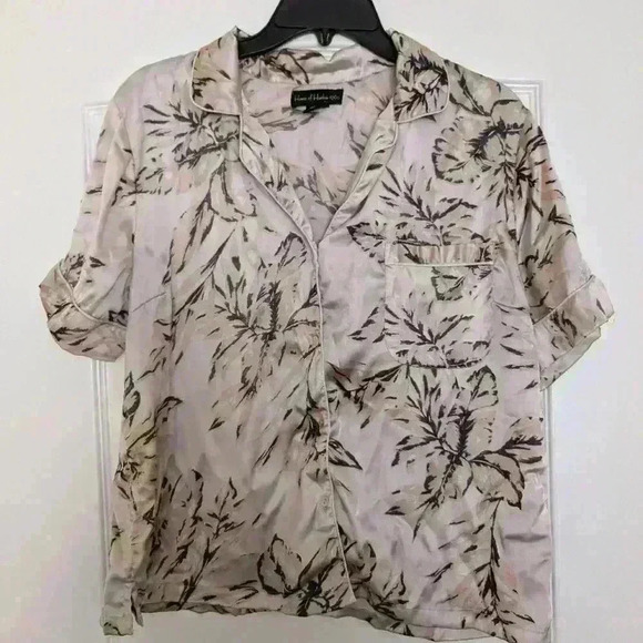 House of Harlow 1960 pink floral sleep shirt - Picture 2 of 8